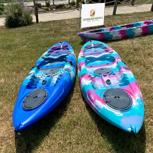 Kayaks for rent at LKA Shoreline Rentals
